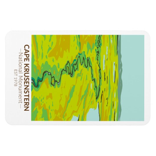 Kaap Krusenstern Nationaal Monument Tundra Magneet (Horizontaal)