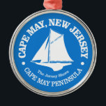 Kaap Mei (sloep) Metalen Ornament<br><div class="desc">Cape May,  New Jersey.</div>