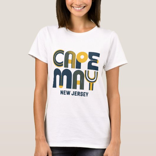 Kaap Mei. staat New Jersey T-shirt (Voorkant)