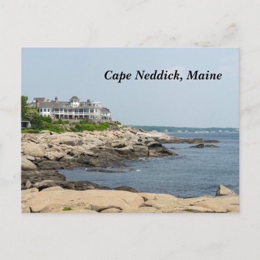 Kaap Neddick in Maine Feestdagenkaart (Voorkant)