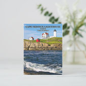 Kaap Neddick Light "the Nubble", Maine briefkaart (Staand voorkant)