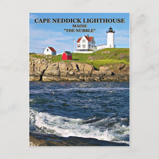 Kaap Neddick Light "the Nubble", Maine briefkaart (Voorkant)