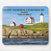 Kaap Neddick Light "the Nubble", Maine mousepad Muismat (Voorkant)
