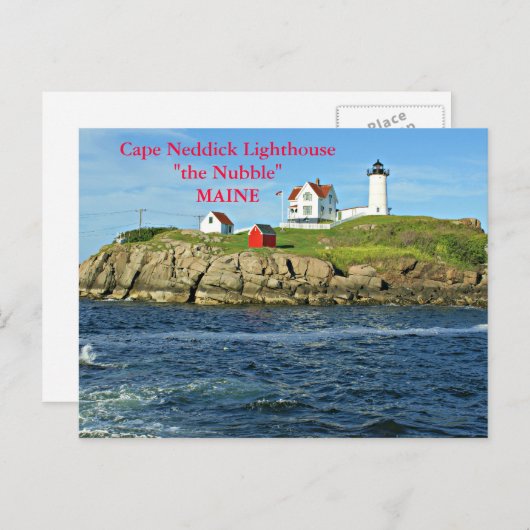 Kaap Neddick vuurtoren de neushoorn, Briefkaart va (Voorkant / Achterkant)