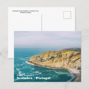Kaap op het Atlantische Oceaan landschap Briefkaart