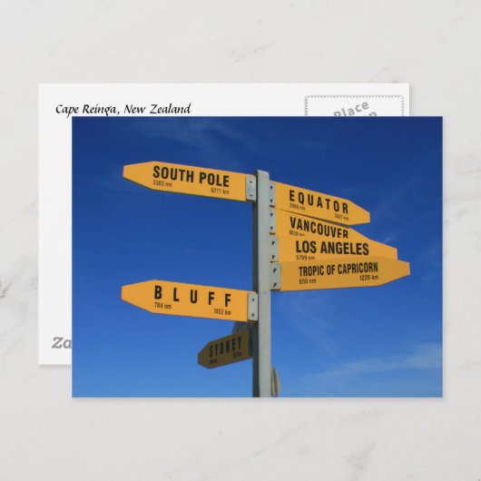 Kaap Reinga, Nieuw Zeeland Briefkaart (Voorkant / Achterkant)