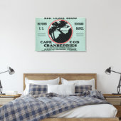 Kaap rode cedar Brand Cranberry Label Canvas Afdruk (Insitu (Slaapkamer))