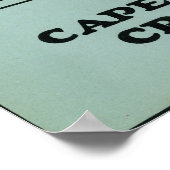 Kaap rode cedar Brand Cranberry Label Poster (Hoek)