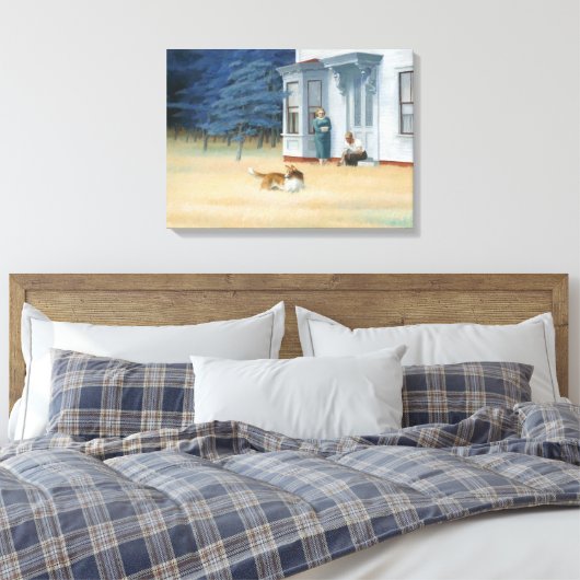 Kaap 's avonds canvas afdruk (Insitu (Slaapkamer))