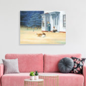 Kaap 's avonds canvas afdruk (Insitu (Woonkamer))