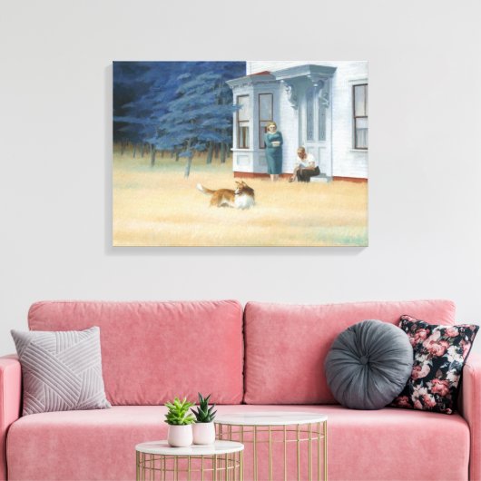 Kaap 's avonds canvas afdruk (Insitu (Woonkamer))