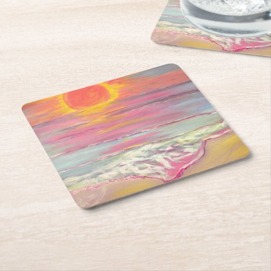 Kaap San Blas Sunset Beach Kartonnen Onderzetters (Schuin)