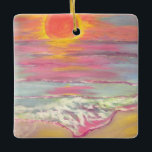 Kaap San Blas Sunset Beach Keramisch Ornament<br><div class="desc">Een prachtige en kleurrijke zonsondergang op het strand van Cape San Blas in Florida vanaf een origineel schilderij!</div>