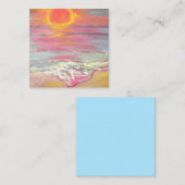 Kaap San Blas Sunset Beach Vierkante Visitekaartje (Voorkant / Achterkant)