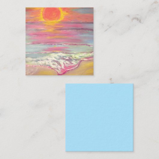 Kaap San Blas Sunset Beach Vierkante Visitekaartje (Voorkant / Achterkant)