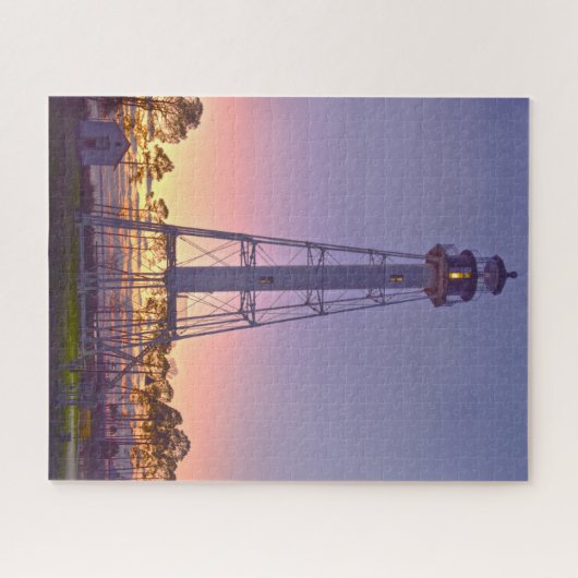 Kaap San Blas vuurtoren, Port St. Joe, Sunset Legpuzzel (Horizontaal)