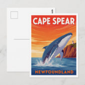 Kaap Spear Newfoundland Springende Walvis Briefkaart (Voorkant / Achterkant)