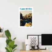 Kaap van Vuur strand kust Jijel, Algerije Poster (Thuiskantoor)