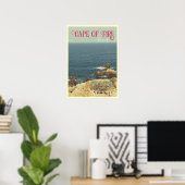 Kaap van Vuur strand kust Jijel, Algerije Poster (Thuiskantoor)