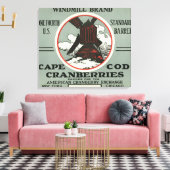 Kaap Windmill Merk Cranberry Label Canvas Afdruk (Insitu (Woonkamer))