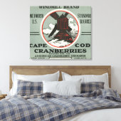 Kaap Windmill Merk Cranberry Label Canvas Afdruk (Insitu (Slaapkamer))