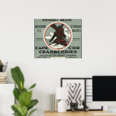 Kaap Windmill Merk Cranberry Label Poster (Thuiskantoor)