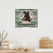 Kaap Windmill Merk Cranberry Label Poster (Keuken)