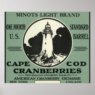 Kaapcod-minoten Licht merk en kruidenlabel Poster