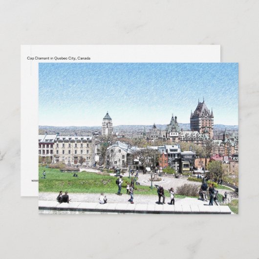 KAAPDIAMOND IN QUEBEC-STAD BRIEFKAART (Voorkant / Achterkant)