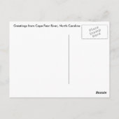 Kaapfeaar, NC Nautical Chart Briefkaart (Achterkant)