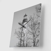 Kaapje mag licht b/w vierkante klok (Hoek)