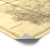 Kaapje van Goede Hoop 1842 Antiek Kaart van Zuid-A Poster (Hoek)