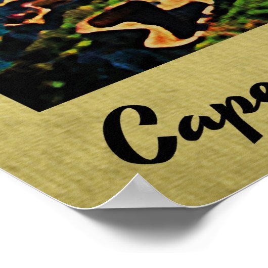 Kaapje van Goede Hoop Zuid-Afrika Poster (Hoek)