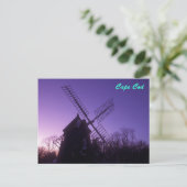 Kaapjesmolen bij Twilight Briefkaart (Staand voorkant)