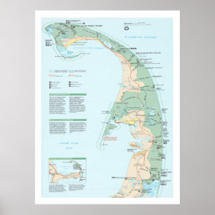 Kaapkabeljauw National Seashore Map (1997) Poster