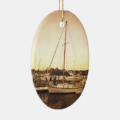 Kaapkabeljauw Sailboat Kerstversiering Keramisch Ornament (Rechts)