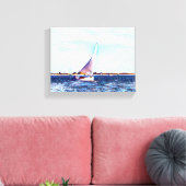 Kaapkabeljauwboot onder zee canvas afdruk (Insitu (Woonkamer))
