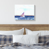Kaapkabeljauwboot onder zee canvas afdruk (Insitu (Slaapkamer))
