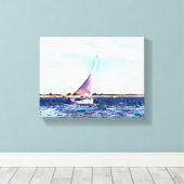 Kaapkabeljauwboot onder zee canvas afdruk (Insitu (Houten vloer))