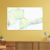 Kaapkabeljauwkaart (1986) canvas afdruk (Insitu (Woonkamer))