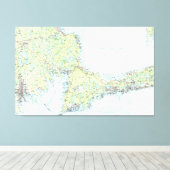 Kaapkabeljauwkaart (1986) canvas afdruk (Insitu (Houten vloer))