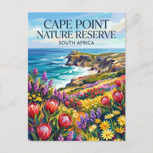 Kaappunt-natuurreservaat Zuid-Afrika Briefkaart (Voorkant)