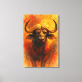 Kaapse buffel Zuid-Afrika wandkunst schilderij can Canvas Afdruk (Voorkant)