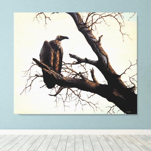 Kaapse gier "Sentinel" Canvas Afdruk (Insitu (Houten vloer))