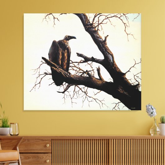 Kaapse gier "Sentinel" Canvas Afdruk (Insitu (Woonkamer))