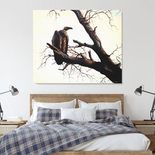 Kaapse gier "Sentinel" Canvas Afdruk (Insitu (Slaapkamer))