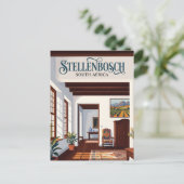 Kaapse Hollandse landhuis Zuid-Afrika Briefkaart (Staand voorkant)