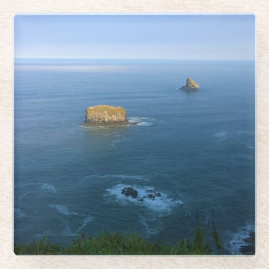Kaapse kaas, oregonkust glazen onderzetter (Voorkant)