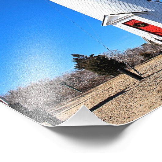 Kaapse vuurtoren, Massachusetts Chappaquiddick Foto Afdruk (Hoek)