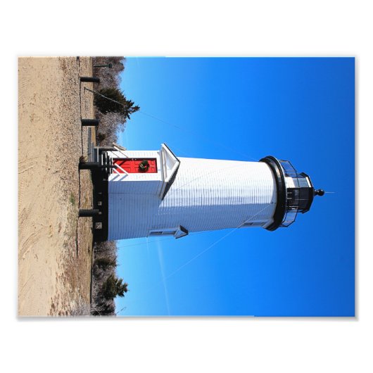 Kaapse vuurtoren, Massachusetts Chappaquiddick Foto Afdruk (Voorkant)